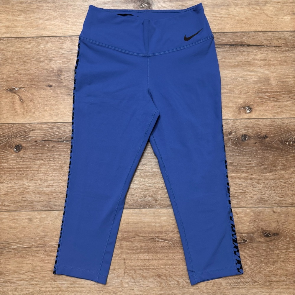 NWOT Nike Dri-Fit Performance Leggings Blue & Black Size Small